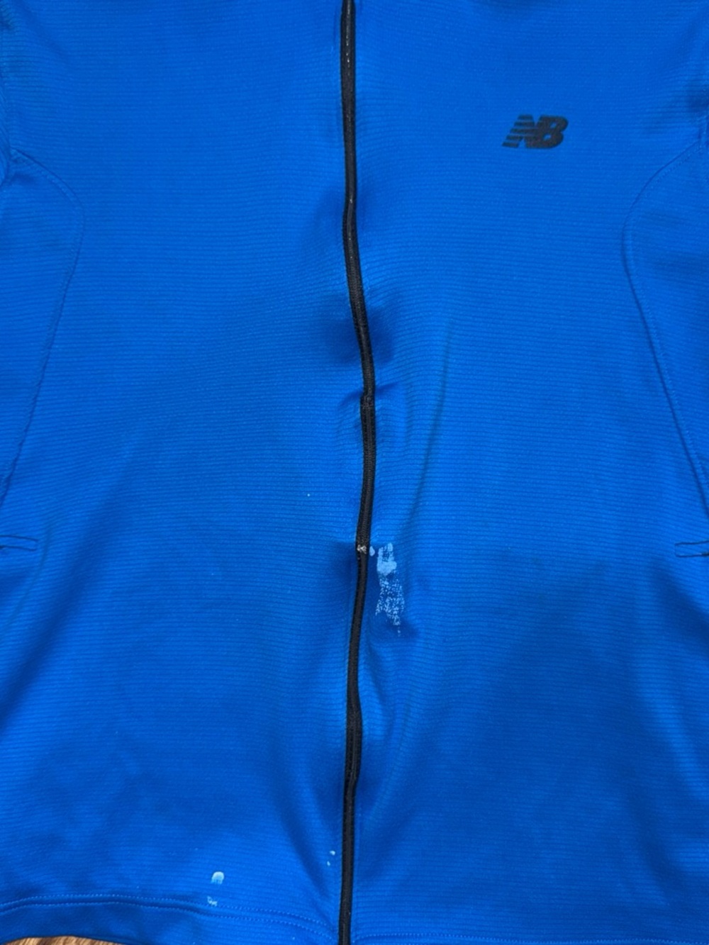New Balance Blue Track Jacket with Black Shoulder Panels - Picture 5 of 7